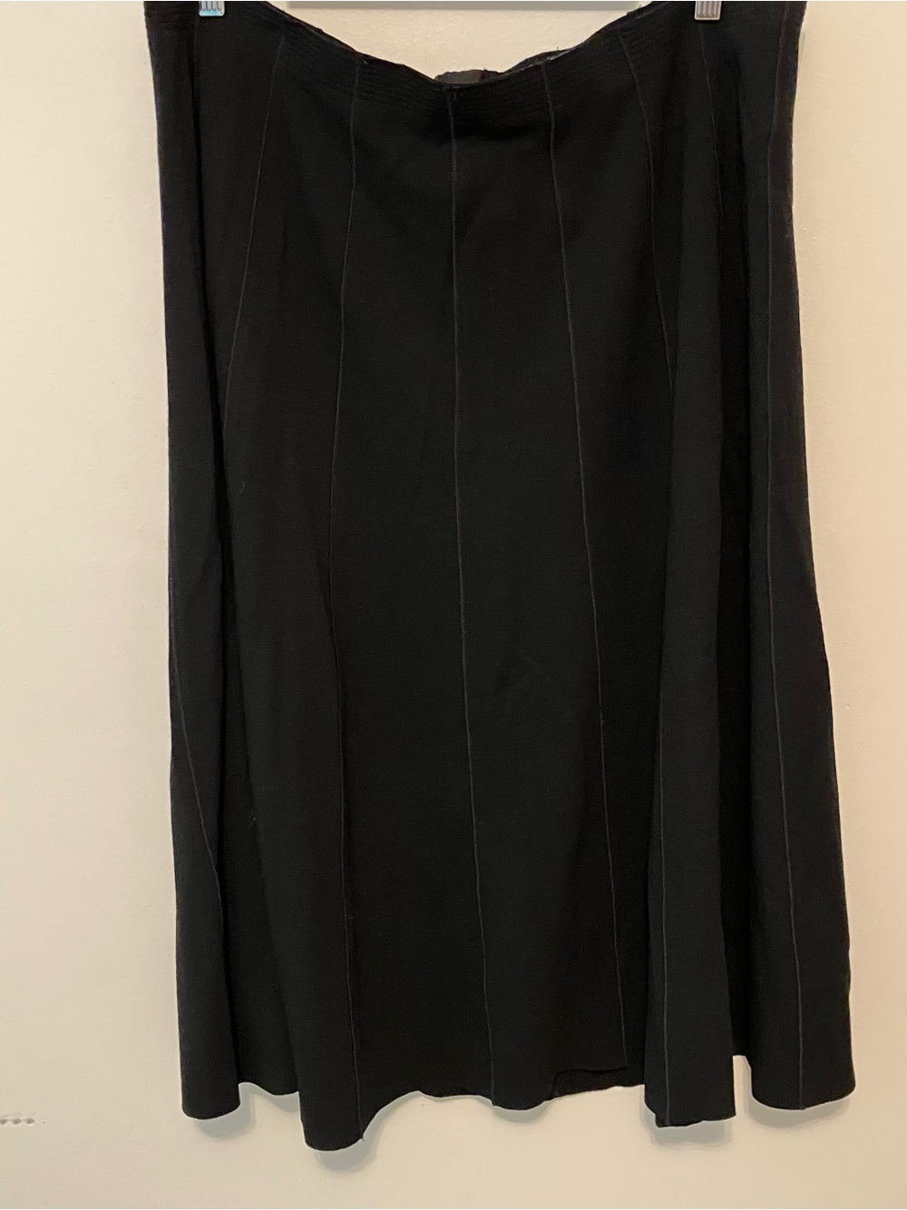 VTG Eileen Fisher Midi Skirt Womens XL Wool Blend Panel Modest Full Minimalist